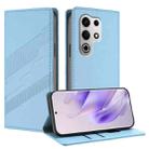 For itel S25 Ultra Embossed Multi-functional Wallet Retro Leather Phone Case(Light Blue) - 1