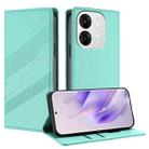 For itel A80 Embossed Multi-functional Wallet Retro Leather Phone Case(Mint Green) - 1