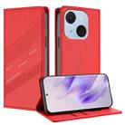 For itel A50C Embossed Multi-functional Wallet Retro Leather Phone Case(Red) - 1