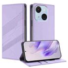 For itel A50C Embossed Multi-functional Wallet Retro Leather Phone Case(Light Purple) - 1