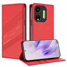 For itel P55 5G Embossed Multi-functional Wallet Retro Leather Phone Case(Red) - 1