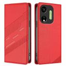 For itel P55 5G Embossed Multi-functional Wallet Retro Leather Phone Case(Red) - 2