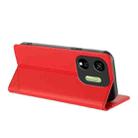 For itel P55 5G Embossed Multi-functional Wallet Retro Leather Phone Case(Red) - 3
