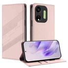 For itel P55 5G Embossed Multi-functional Wallet Retro Leather Phone Case(Pink) - 1