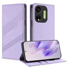 For itel P55 5G Embossed Multi-functional Wallet Retro Leather Phone Case(Light Purple) - 1