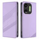 For itel P55 5G Embossed Multi-functional Wallet Retro Leather Phone Case(Light Purple) - 2