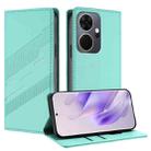 For itel P55+ Embossed Multi-functional Wallet Retro Leather Phone Case(Mint Green) - 1