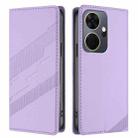 For itel P55+ Embossed Multi-functional Wallet Retro Leather Phone Case(Light Purple) - 2