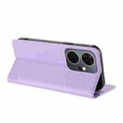 For itel P55+ Embossed Multi-functional Wallet Retro Leather Phone Case(Light Purple) - 3