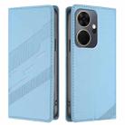 For itel P55+ Embossed Multi-functional Wallet Retro Leather Phone Case(Light Blue) - 2