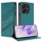 For itel P55 4G Embossed Multi-functional Wallet Retro Leather Phone Case(Dark Green) - 1