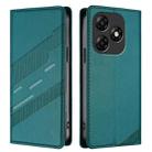 For itel P55 4G Embossed Multi-functional Wallet Retro Leather Phone Case(Dark Green) - 2