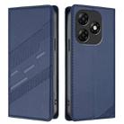 For itel P55 4G Embossed Multi-functional Wallet Retro Leather Phone Case(Dark Blue) - 2