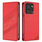 For itel A05s Embossed Multi-functional Wallet Retro Leather Phone Case(Red) - 2