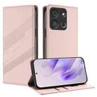 For itel A05s Embossed Multi-functional Wallet Retro Leather Phone Case(Pink) - 1