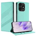 For itel A70 Embossed Multi-functional Wallet Retro Leather Phone Case(Mint Green) - 1