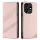 For itel A70 Embossed Multi-functional Wallet Retro Leather Phone Case(Pink) - 2