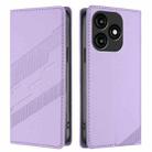For itel A70 Embossed Multi-functional Wallet Retro Leather Phone Case(Light Purple) - 2