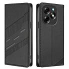 For itel S23+ Embossed Multi-functional Wallet Retro Leather Phone Case(Black) - 2