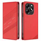 For itel S23+ Embossed Multi-functional Wallet Retro Leather Phone Case(Red) - 2