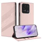 For itel A04 Embossed Multi-functional Wallet Retro Leather Phone Case(Pink) - 1