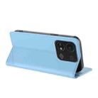 For itel A04 Embossed Multi-functional Wallet Retro Leather Phone Case(Light Blue) - 3