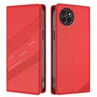 For itel S23 Embossed Multi-functional Wallet Retro Leather Phone Case(Red) - 2
