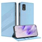 For itel A18 Embossed Multi-functional Wallet Retro Leather Phone Case(Light Blue) - 1