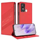 For itel S18 / Vision 5 Embossed Multi-functional Wallet Retro Leather Phone Case(Red) - 1