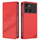 For itel P40 Embossed Multi-functional Wallet Retro Leather Phone Case(Red) - 2