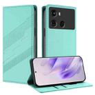 For itel P40 Embossed Multi-functional Wallet Retro Leather Phone Case(Mint Green) - 1
