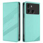 For itel P40 Embossed Multi-functional Wallet Retro Leather Phone Case(Mint Green) - 2