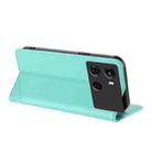 For itel P40 Embossed Multi-functional Wallet Retro Leather Phone Case(Mint Green) - 3