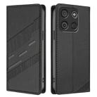 For itel A60 Embossed Multi-functional Wallet Retro Leather Phone Case(Black) - 2