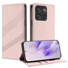 For itel A60 Embossed Multi-functional Wallet Retro Leather Phone Case(Pink) - 1