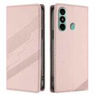 For itel P38 Pro Embossed Multi-functional Wallet Retro Leather Phone Case(Pink) - 2