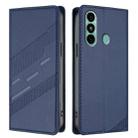 For itel P38 Pro Embossed Multi-functional Wallet Retro Leather Phone Case(Dark Blue) - 2