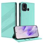 For itel A33 Plus Embossed Multi-functional Wallet Retro Leather Phone Case(Mint Green) - 1