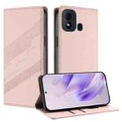 For itel A33 Plus Embossed Multi-functional Wallet Retro Leather Phone Case(Pink) - 1