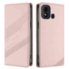 For itel A33 Plus Embossed Multi-functional Wallet Retro Leather Phone Case(Pink) - 2