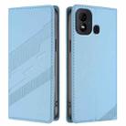 For itel A33 Plus Embossed Multi-functional Wallet Retro Leather Phone Case(Light Blue) - 2