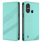 For itel A49 / A58 / A58 Pro Embossed Multi-functional Wallet Retro Leather Phone Case(Mint Green) - 2