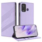 For itel P17 / P17 Pro / A27 Embossed Multi-functional Wallet Retro Leather Phone Case(Light Purple) - 1
