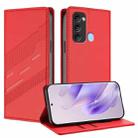 For itel S17 / P38 / Vision 3 Embossed Multi-functional Wallet Retro Leather Phone Case(Red) - 1