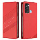 For itel S17 / P38 / Vision 3 Embossed Multi-functional Wallet Retro Leather Phone Case(Red) - 2