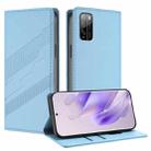 For itel S16 / Vision 1 Pro Embossed Multi-functional Wallet Retro Leather Phone Case(Light Blue) - 1