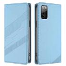 For itel S16 / Vision 1 Pro Embossed Multi-functional Wallet Retro Leather Phone Case(Light Blue) - 2