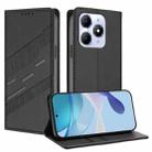 For itel A90 Embossed Multi-functional Wallet Retro Leather Phone Case(Black) - 1