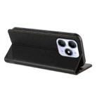 For itel A90 Embossed Multi-functional Wallet Retro Leather Phone Case(Black) - 3