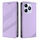 For itel A90 Embossed Multi-functional Wallet Retro Leather Phone Case(Light Purple) - 2
